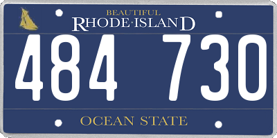 RI license plate 484730