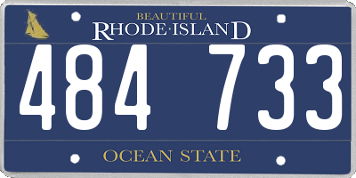 RI license plate 484733