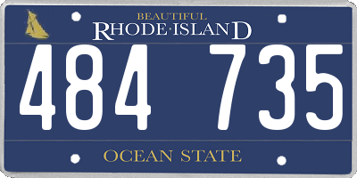 RI license plate 484735
