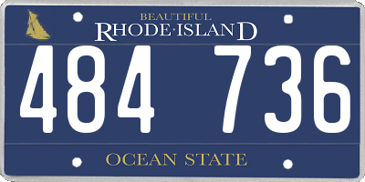 RI license plate 484736