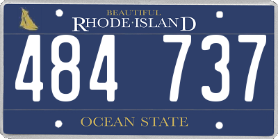 RI license plate 484737