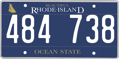 RI license plate 484738