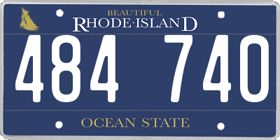 RI license plate 484740