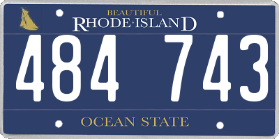 RI license plate 484743