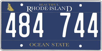 RI license plate 484744