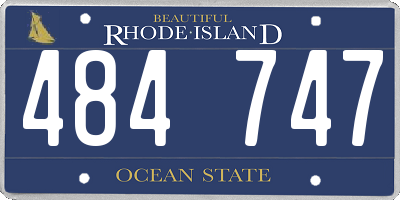 RI license plate 484747