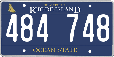 RI license plate 484748