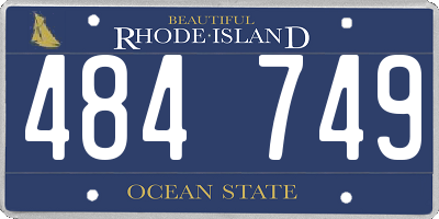 RI license plate 484749
