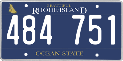 RI license plate 484751