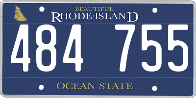 RI license plate 484755