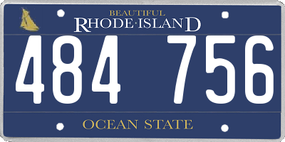 RI license plate 484756