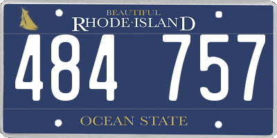 RI license plate 484757