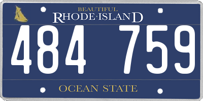 RI license plate 484759