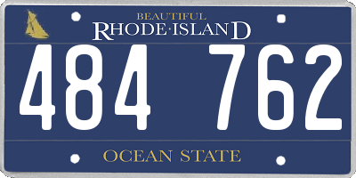 RI license plate 484762