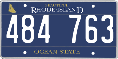 RI license plate 484763