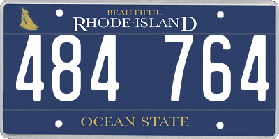 RI license plate 484764
