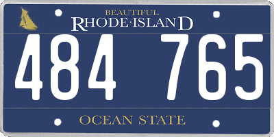 RI license plate 484765