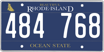 RI license plate 484768