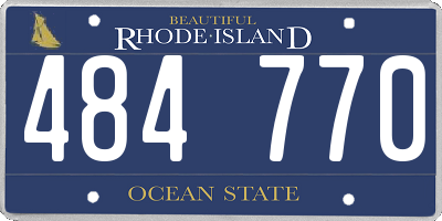 RI license plate 484770