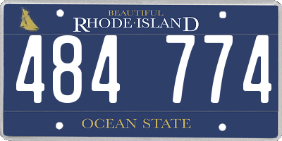RI license plate 484774