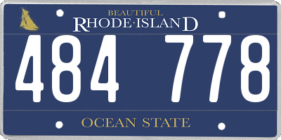 RI license plate 484778