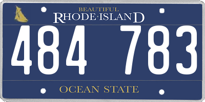 RI license plate 484783