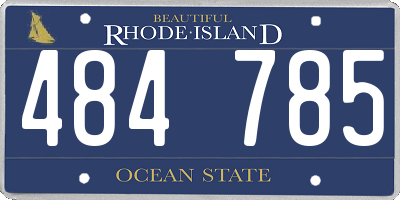 RI license plate 484785