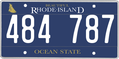 RI license plate 484787