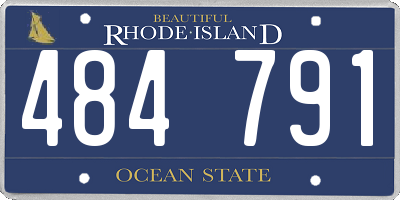 RI license plate 484791