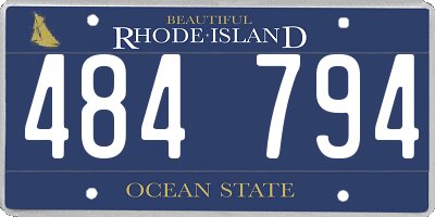 RI license plate 484794