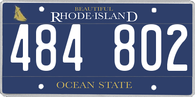 RI license plate 484802