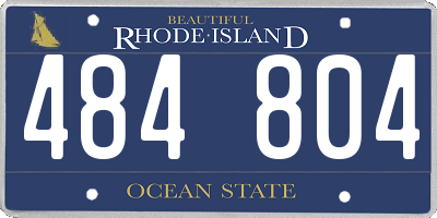 RI license plate 484804