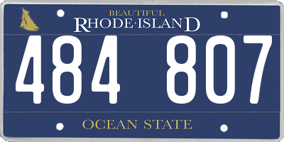 RI license plate 484807