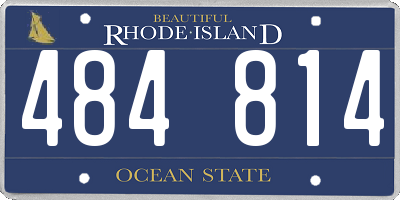 RI license plate 484814