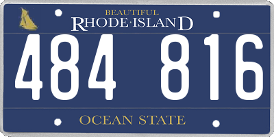 RI license plate 484816