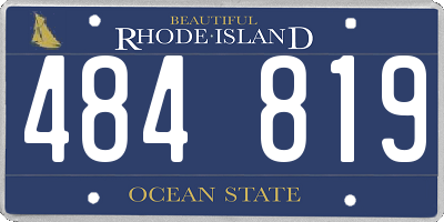 RI license plate 484819