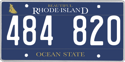 RI license plate 484820