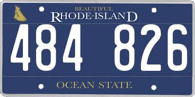 RI license plate 484826