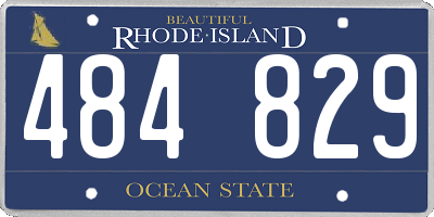 RI license plate 484829