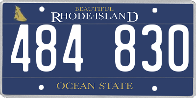 RI license plate 484830
