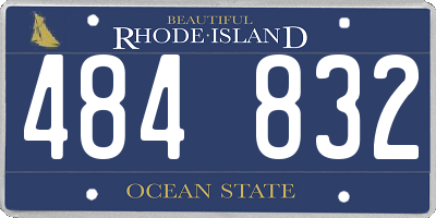 RI license plate 484832