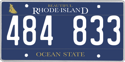 RI license plate 484833