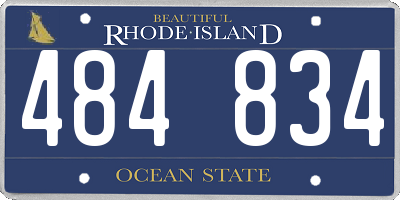 RI license plate 484834