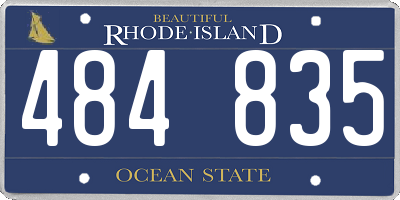 RI license plate 484835