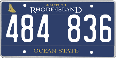 RI license plate 484836