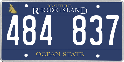 RI license plate 484837