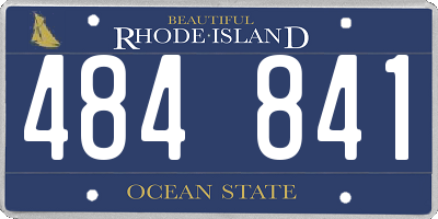 RI license plate 484841