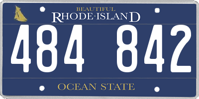 RI license plate 484842