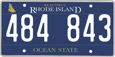 RI license plate 484843