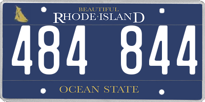 RI license plate 484844
